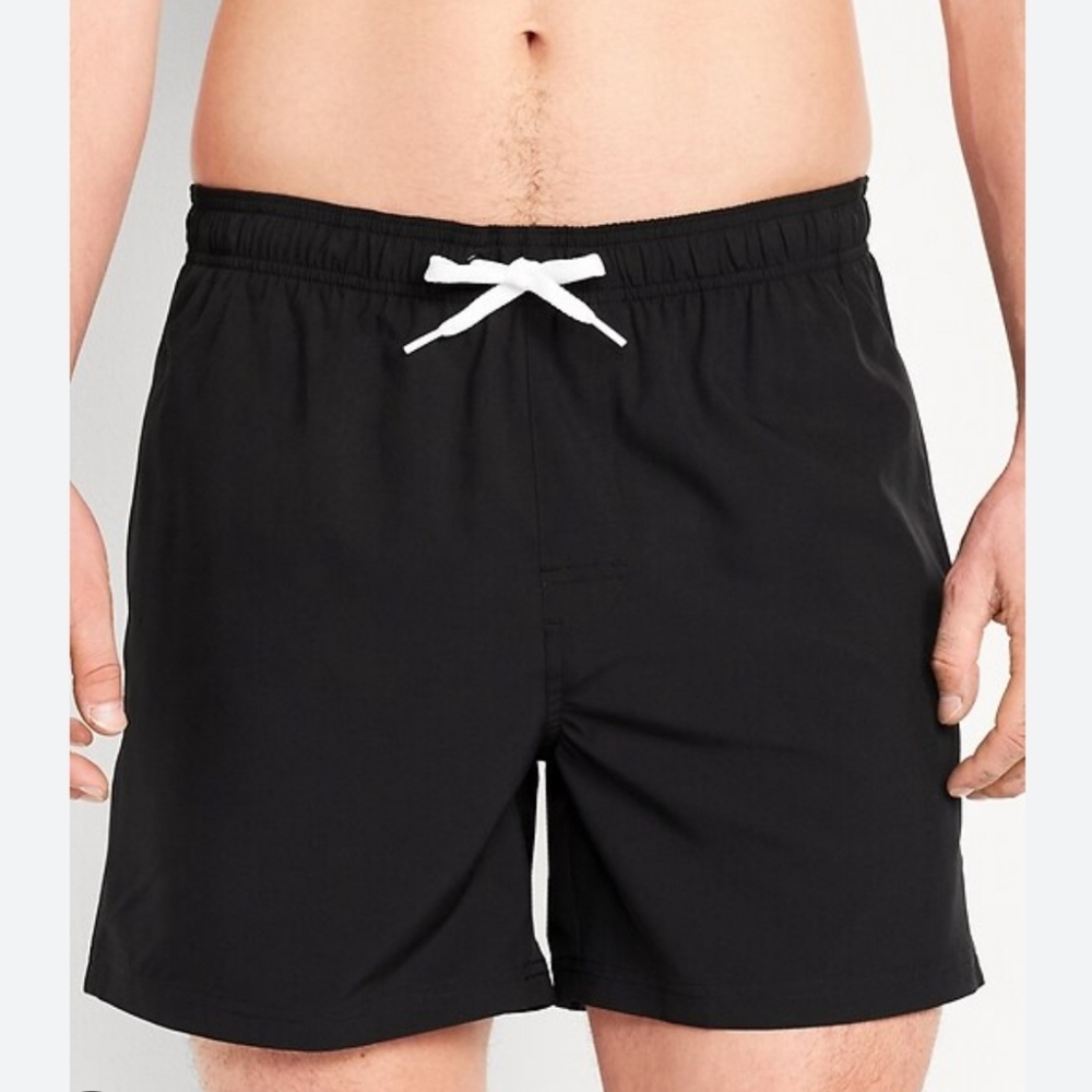 Old Navy Men's Black Solid Swim Trunks 5" Inseam Size XS